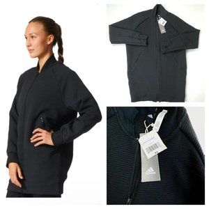 Adidas Coat ED7600 Long Bomber Track Jacket Black Women’s XS BRAND NEW RARE!‎